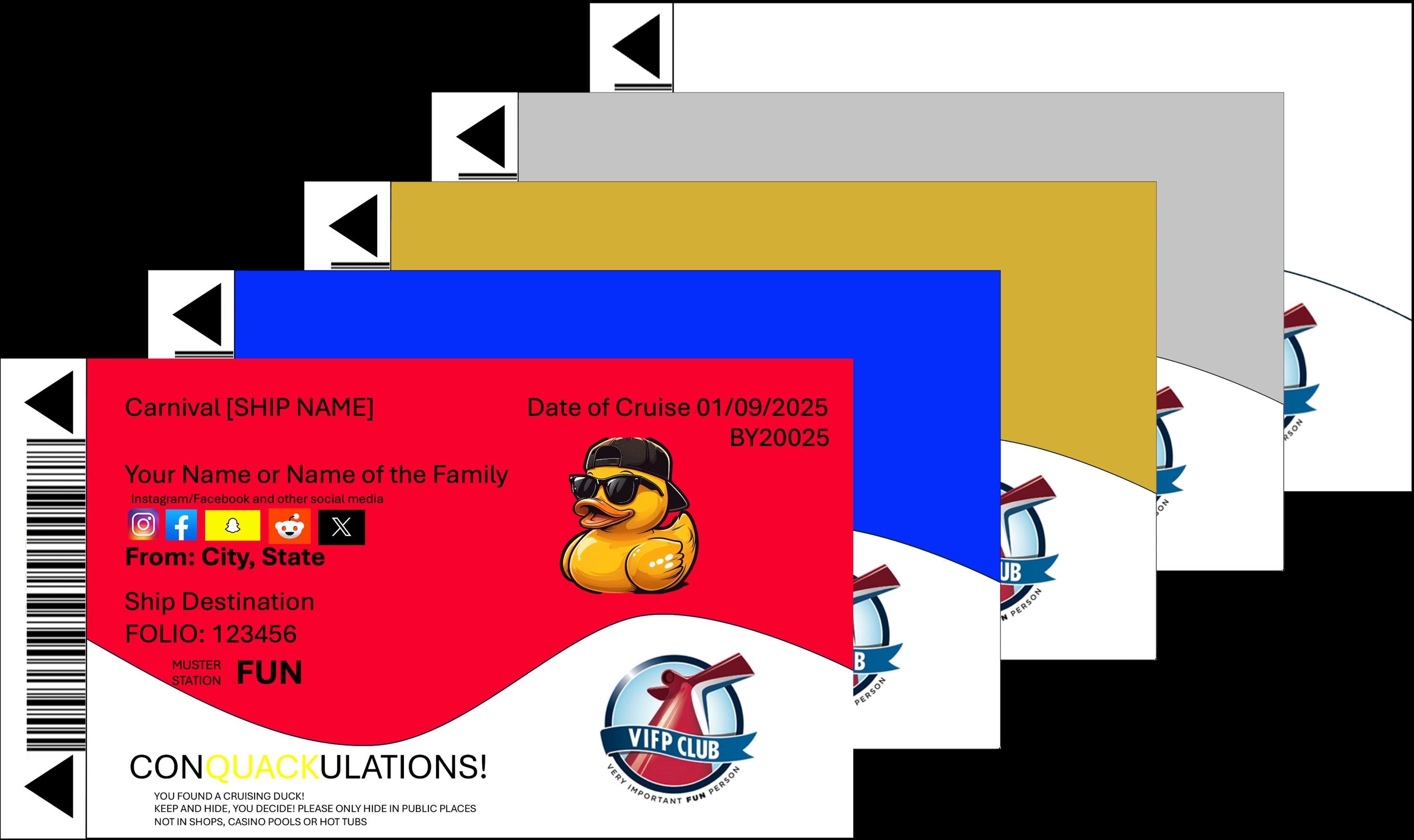 Personalized Cruise Duck Starter Pack "Carnival"