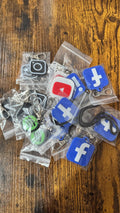 4 for 25.00 TikTok, YouTube, Instagram Keychain Scannable Social Media Digital Key Chains