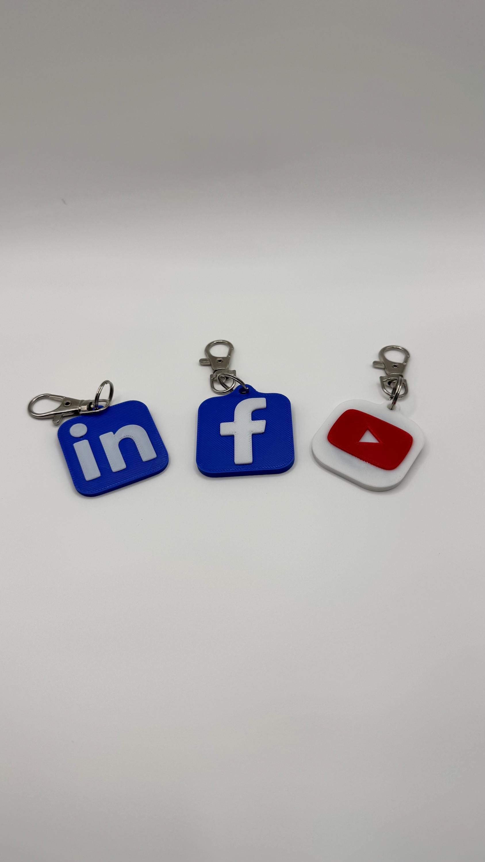 4 for 25.00 TikTok, YouTube, Instagram Keychain Scannable Social Media Digital Key Chains